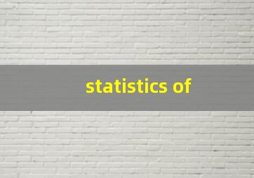 statistics of